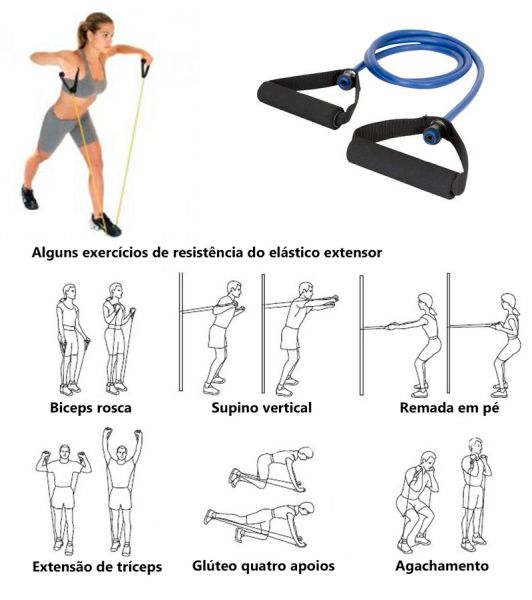 Elástico Extensor Fitness para exercícios de Pilates e Yoga cod: 809736