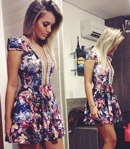 Vestido Floral com Apliques e Tule cod: 1306439